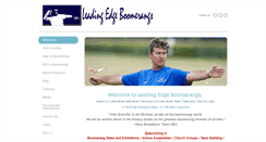 Desktop Screenshot of leadingedgeboomerangs.com